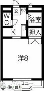 ベルメゾン錦【1-F号室】の間取り