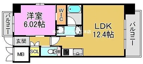 プレジオ森河内ASIAN【3階】の間取り