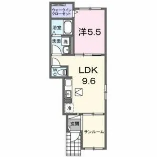 グレース大清水Ⅱ【1階】の間取り