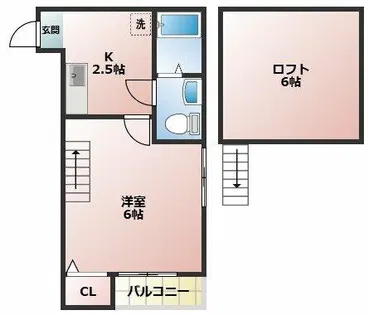 コンパートハウス上飯田【2階】の間取り