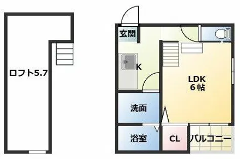 アクアマリン志賀本通【2階】の間取り