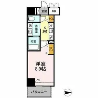 ロイヤルスクエア徳川【605号室】の間取り