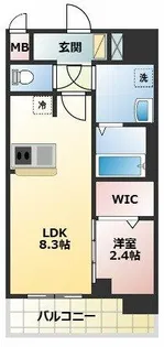 エスリード志賀本通ザ・フロント【3階】の間取り