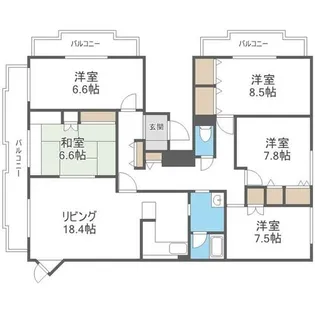 北海道札幌市東区東苗穂三条2丁目【マンション】の間取り
