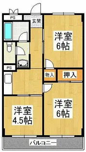 椋本マンション【3階】の間取り