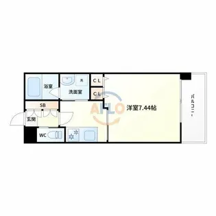 レジディア新大阪Ⅱ【8階】の間取り