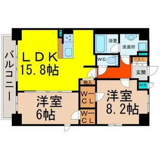 プラチナム【9階】の間取り