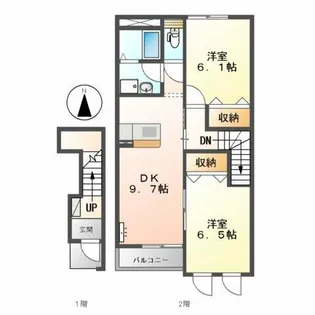 エスポアールパレス【2階】の間取り