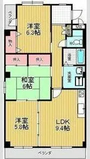 フローラ池上台【4階】の間取り