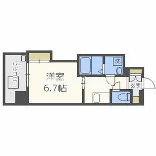 ファーストフィオーレ本町イースト【604号室】の間取り