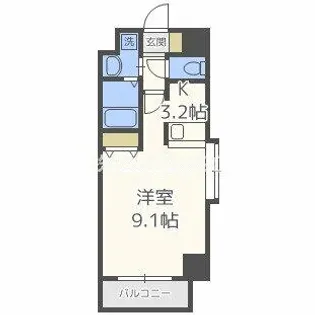 willDo松屋町【1205号室】の間取り
