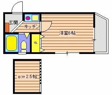 リッツハイツ池上【205号室】の間取り