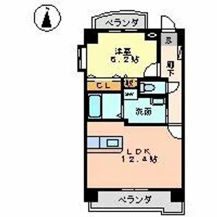 セントラルコート千代田【10階】の間取り