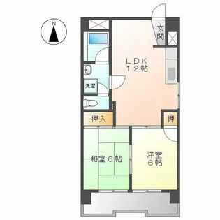 レスカール千代田【2階】の間取り