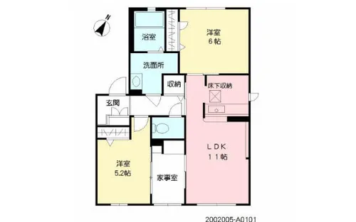 メゾン梅野【201号室】の間取り