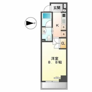 COZY阿由知通【8階】の間取り