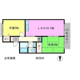 セジュールロゼット【2階】の間取り