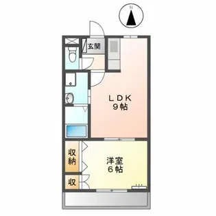 ベルメゾン菰口A【1階】の間取り