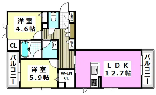 シャーメゾン マシェリ ミズオ【3階】の間取り