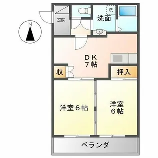 マンションリバエイト【3階】の間取り