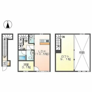 コレクション御器所【2階】の間取り