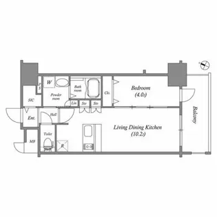 1LDKの間取り画像