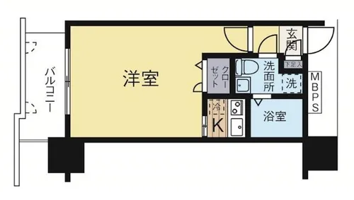 エステートモア天神倶楽部【1105号室】の間取り