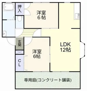ソレジオ上塚B棟【102号室】の間取り