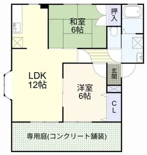ソレジオ上塚B棟【101号室】の間取り