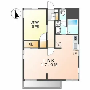 霞ヶ丘ハイツ【1階】の間取り