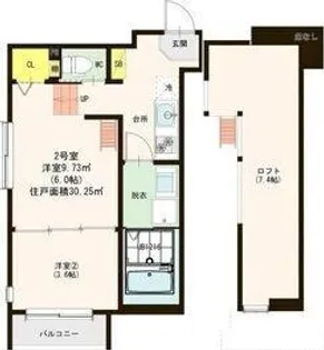 SAYAREINESUGIMOTO【2階】の間取り