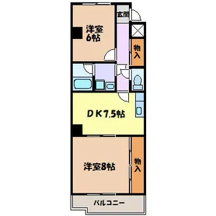 OSプリンスハイツ白壁北【2階】の間取り
