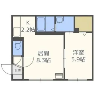 With Pet 新道東駅前【2階】の間取り