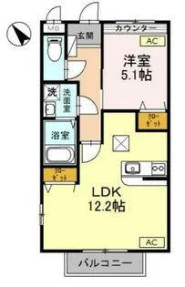 レオントポディウム Ⅱ番館【1階】の間取り