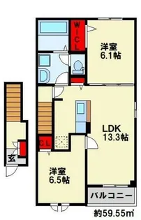 メゾン ド ジュネス Ⅱ【203号室】の間取り