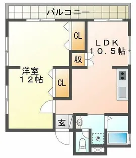 アベニール林崎【2階】の間取り