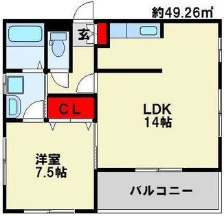 福岡県北九州市小倉北区金田1丁目【マンション】の間取り