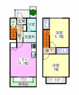 アプト本宮【2階】の間取り