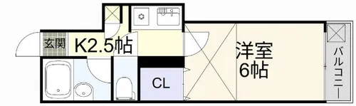 レオパレス21下曽根【203号室】の間取り