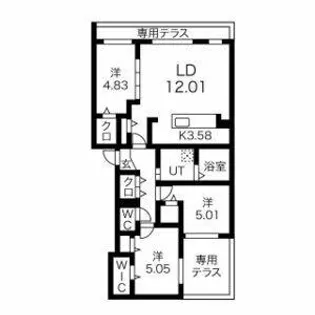 GRANDUKE八軒gene【1階】の間取り