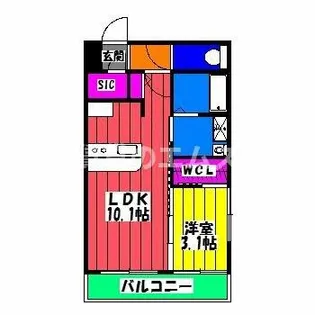 ロクラス博多【3階】の間取り