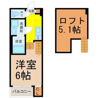 エール高畑【2階】の間取り