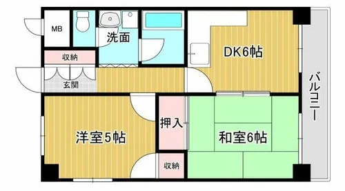 弁天マンション【2階】の間取り