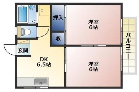 コーポハイセレント貫【203号室】の間取り