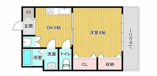 ヒルタウン岡場【302号室】の間取り