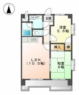 スカイハイム志賀【403号室】の間取り