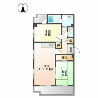 スカイハイム志賀【801号室】の間取り