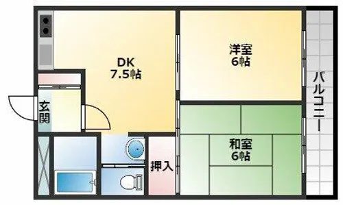 グルパ松原【4階】の間取り