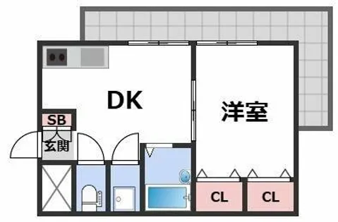 コーポイン美章園&河堀口【4階】の間取り