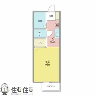 プレジール朝日【103号室】の間取り